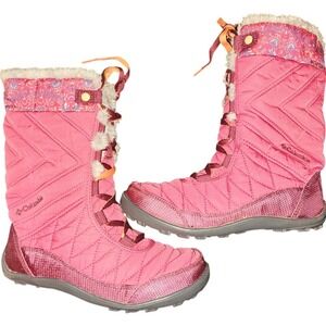 Columbia Minx Mid II Omni-Heat Pink Waterproof Winter Boots Girl's/Women's Sz: 5